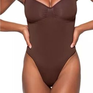 SKIMS Chocolate Brown Bodysuit
